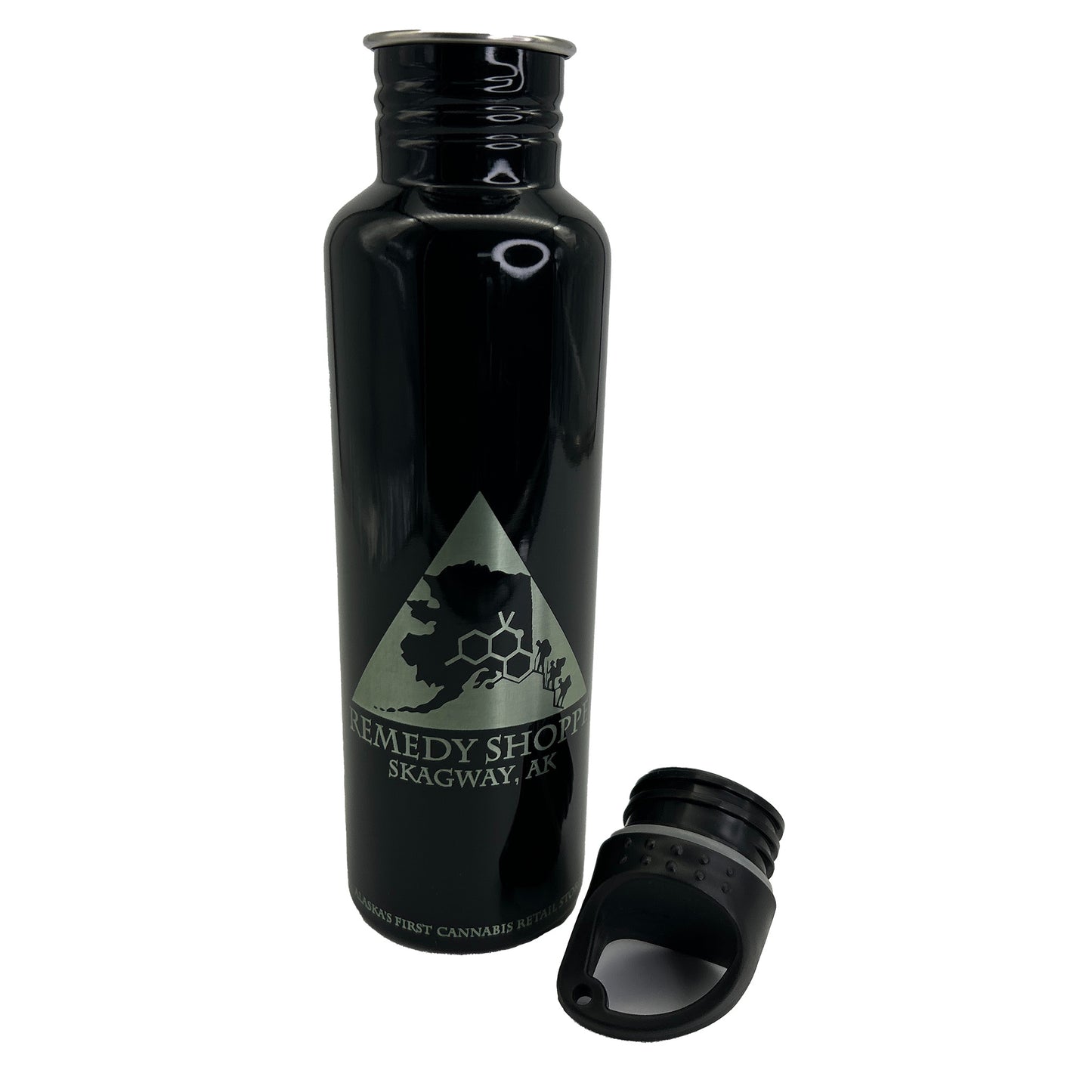 Medium Metal Water Bottle with Plastic Cap